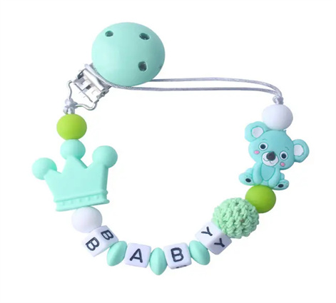 Baby Ribbon Pacifier Holder Cute Beaded Chain