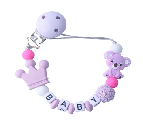 Baby Ribbon Pacifier Holder Cute Beaded Chain