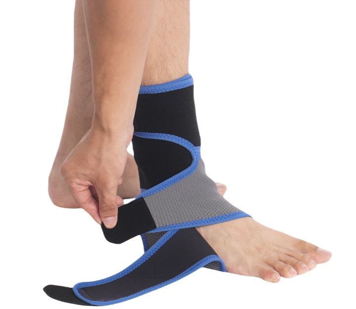 Ankle Wrap with Built-in Support Plate