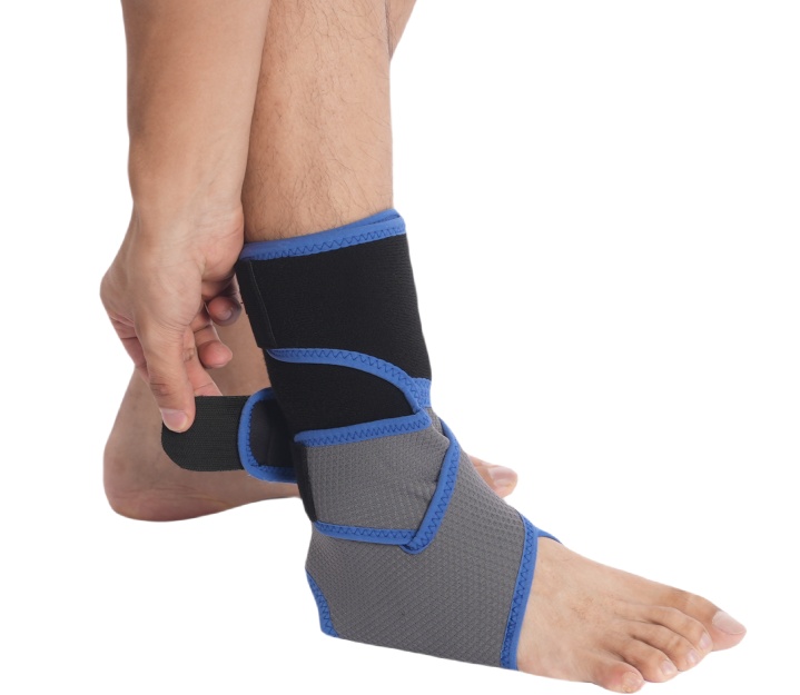 Ankle Wrap with Built-in Support Plate