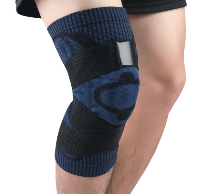 Knee Brace Compression Sleeve with Strap