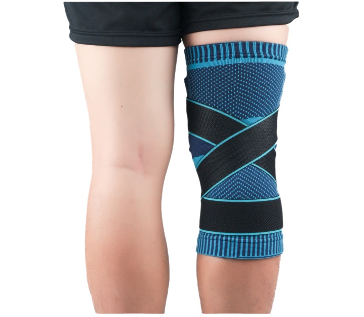 Knee Brace Compression Sleeve with Strap